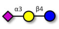 3'-Sialyllactose (3'-SL) / GM3 Ganglioside oligosaccharide (>95% NMR) - 3'SL; N-Acetylneuraminoyllactose; (2, 3')-a-Sialyllactose; 3'-a-Sialyllactose; a-Neu5Ac-(2-3)-/3-D. Gal-(1-4)-D-Glc; 3'-N-Acetylneuraminyl-D-lactose