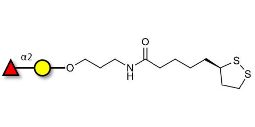 Blood group H antigen disaccharide with cyclic di-thiol (Linker-LIPO A)