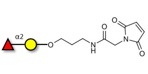 Blood group H antigen disaccharide linked to maleimide (Linker-MAL A)