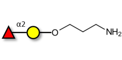 Blood group H antigen disaccharide with free terminal amine (Linker-NH2 A) - GLY030-AP