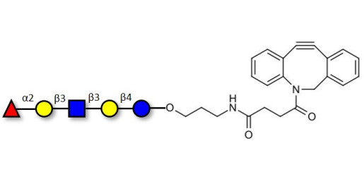 Lacto-N-fucopentaose I (LNFP I) / Blood group H antigen pentaose type 1 with DBCO (Linker-DBCO A)