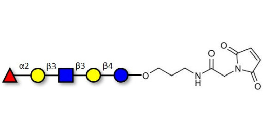 Lacto-N-fucopentaose I (LNFP I) / Blood group H antigen pentaose type 1 linked to maleimide (Linker-MAL A)