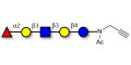 Lacto-N-fucopentaose I (LNFP I) / Blood group H antigen pentaose type 1 with terminal alkyne (Linker-CΞCH A) - GLY033-1-NPR