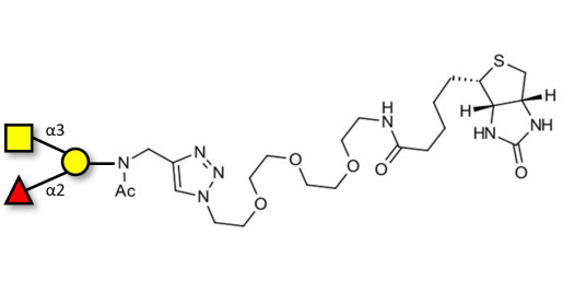 Blood group A antigen triose linked to biotin (Linker-BT A)