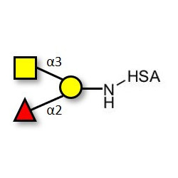 Blood group A antigen triose grafted on HSA