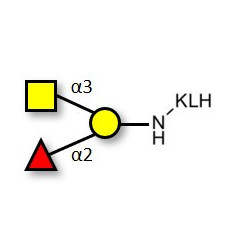 Blood group A antigen triose grafted on KLH