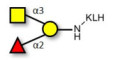 Blood group A antigen triose grafted on KLH