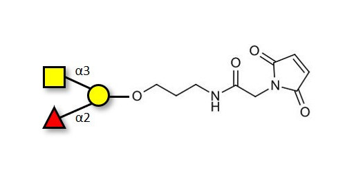 Blood group A antigen triose linked to maleimide (Linker-MAL A)