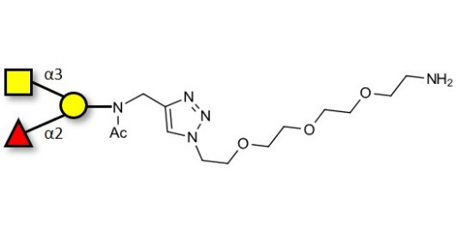 Blood group A antigen triose with free terminal amine (Linker-NH2 B) - GLY034-NAc-sp1-NH2