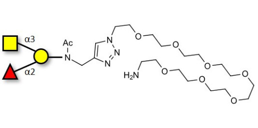Blood group A antigen triose with free terminal amine (Linker-NH2 C) - GLY034-NAc-sp2-NH2