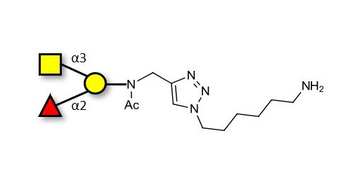 Blood group A antigen triose with free terminal amine (Linker-NH2 D)