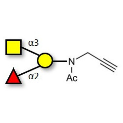 Blood group A antigen triose with terminal alkyne (Linker-CΞCH A)
