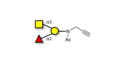 Blood group A antigen triose with terminal alkyne (Linker-CΞCH A) - GLY034-NPR