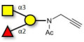 Blood group A antigen triose with terminal alkyne (Linker-CΞCH A) - GLY034-NPR