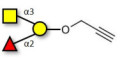 Blood group A antigen triose with terminal alkyne (Linker-CΞCH B)