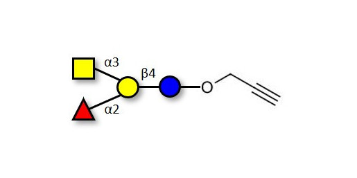 Blood group A antigen tetraose type 6 with terminal alkyne (Linker-CΞCH B)