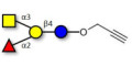 Blood group A antigen tetraose type 6 with terminal alkyne (Linker-CΞCH B)