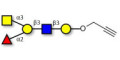 Blood group A antigen pentaose type 1 with terminal alkyne (Linker-CΞCH B) - GLY036-1-OPR