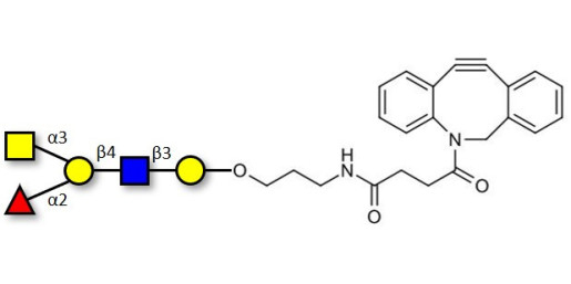 Blood group A antigen pentaose type 2 with DBCO (Linker-DBCO A)
