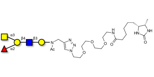 Blood group A antigen pentaose type 2 linked to desthiobiotin (Linker-DBT-A)