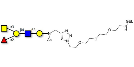 Blood group A antigen pentaose type 2 grafted on gel for affinity chromatography (Linker-GEL A)