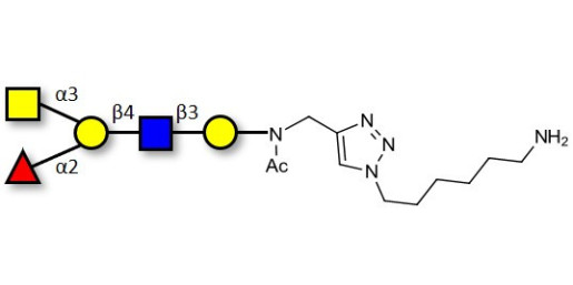 Blood group A antigen pentaose type 2 with free terminal amine (Linker-NH2 D)