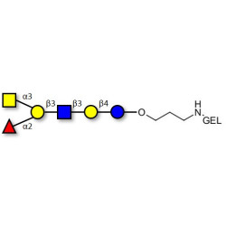 Blood group A antigen hexaose type 1 grafted on gel for affinity chromatography (Linker-GEL B)