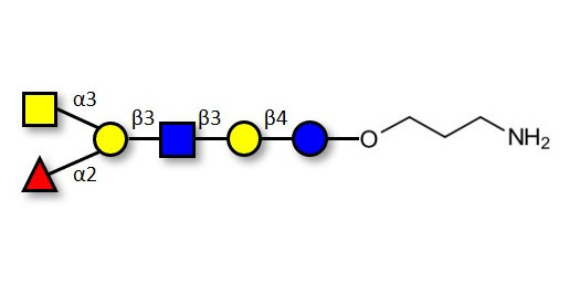 Blood group A antigen hexaose type 1 with free terminal amine (Linker-NH2 A)