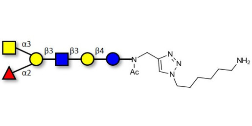 Blood group A antigen hexaose type 1 with free terminal amine (Linker-NH2 D) - GLY037-1-NAc-sp4-NH2