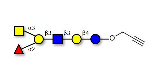 Blood group A antigen hexaose type 1 with terminal alkyne (Linker-CΞCH B)