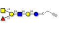 Blood group A antigen hexaose type 1 with terminal alkyne (Linker-CΞCH B)