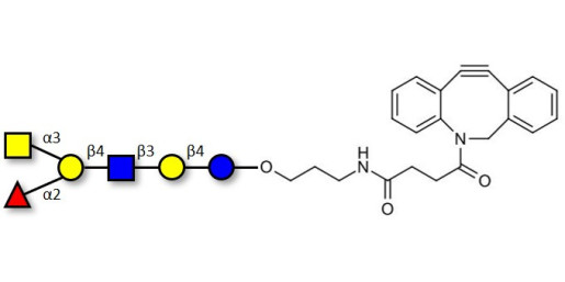 Blood group A antigen hexaose type 2 with DBCO (Linker-DBCO A)