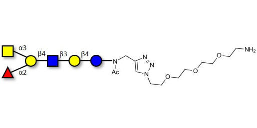 Blood group A antigen hexaose type 2 with free terminal amine (Linker-NH2 B)