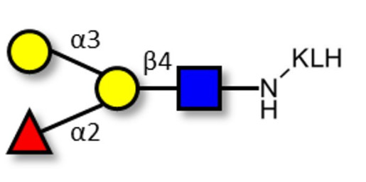 Blood group B antigen tetraose type 2 grafted on KLH