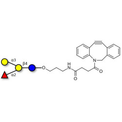 Blood group B antigen tetraose type 6 with DBCO (Linker-DBCO A)