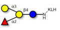 Blood group B antigen tetraose type 6 grafted on KLH