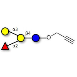 Blood group B antigen tetraose type 6 with terminal alkyne (Linker-CΞCH B)