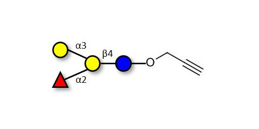 Blood group B antigen tetraose type 6 with terminal alkyne (Linker-CΞCH B)