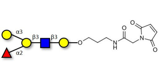 Blood group B antigen pentaose type 1 linked to maleimide (Linker-MAL A)