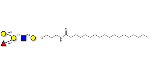Blood group B antigen pentaose type 1 with stearic chain (Linker-STEA A)