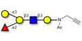 Blood group B antigen pentaose type 1 with terminal alkyne (Linker-CΞCH A)
