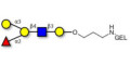Blood group B antigen pentaose type 2 grafted on gel for affinity chromatography (Linker-GEL B)