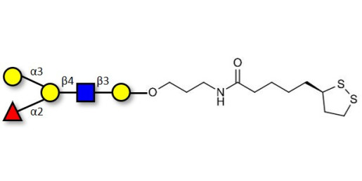 Blood group B antigen pentaose type 2 with cyclic di-thiol (Linker-LIPO A)