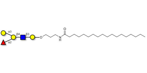 Blood group B antigen pentaose type 2 with stearic chain (Linker-STEA A)