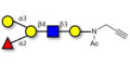 Blood group B antigen pentaose type 2 with terminal alkyne (Linker-CΞCH A)