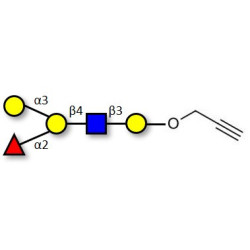 Blood group B antigen pentaose type 2 with terminal alkyne (Linker-CΞCH B)
