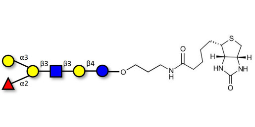 Blood group B antigen hexaose type 1 linked to biotin (Linker-BT B)