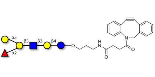 Blood group B antigen hexaose type 1 with DBCO (Linker-DBCO A)