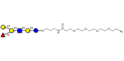 Blood group B antigen hexaose type 1 with terminal azide (Linker-N3 A)