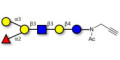Blood group B antigen hexaose type 1 with terminal alkyne (Linker-CΞCH A) - GLY040-1-NPR